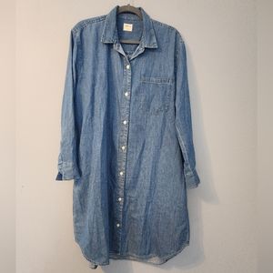 Gap Long Sleeve Denim Shirt Dress